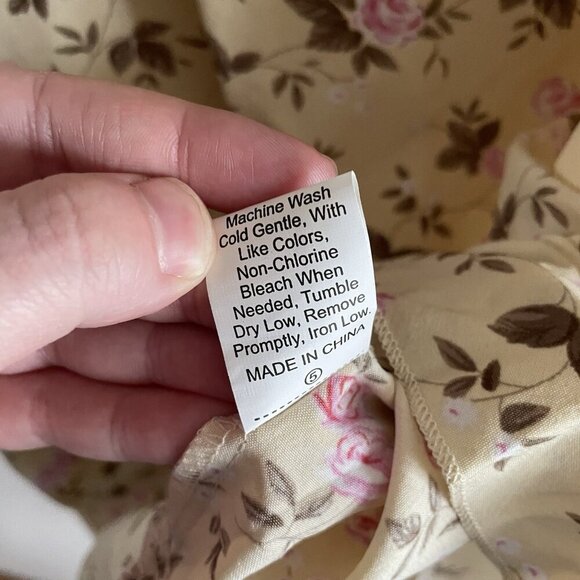 SHEIN Curve Women 1XL Yellow Ditsy Floral Unity Asymmetrical Ruffle Cami Dress - Picture 8 of 10